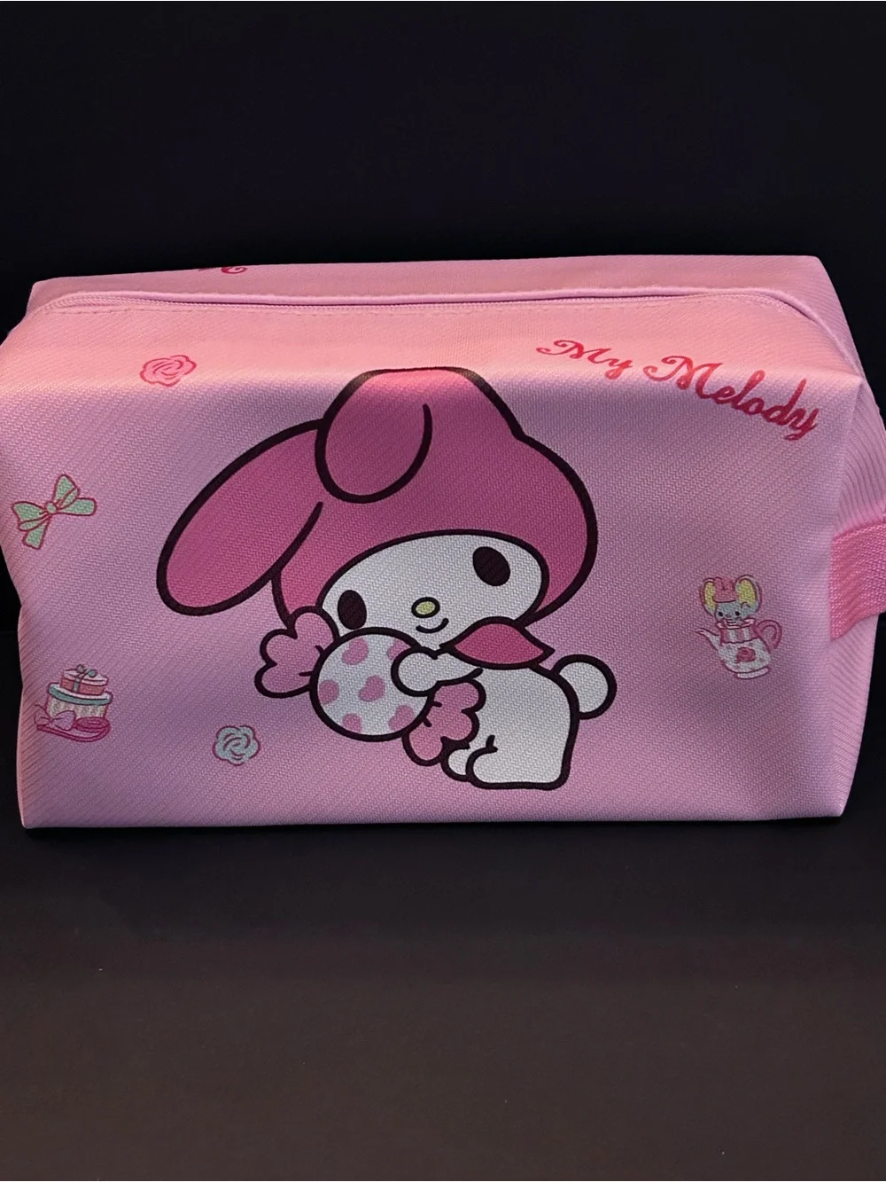 Sanrio Melody Pink Candy Design Toiletries, Cosmetic or Small Toy Bag Pouch NWT